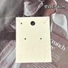 Tarjetas de Joyería de Papel Vainilla de Alta Gama, Tarjetas para Exhibir Aretes, Estampado Dorado de Logo, Pinzas para el Cabello, Collares, Aretes de Tachuela, Empaque para Gomas del Cabello