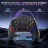 Controlador de Juego Inalámbrico Modelo Privado con Giroscopio de Seis Ejes y Luces RGB de Colores, Compatible con Switch, PC, Android, Listo para Enviar de Fábrica