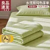 Sábana de color liso de una pieza para dormitorio de estudiante, uso doméstico individual estilo japonés, funda de edredón doble gruesa de tres piezas, no es algodón puro