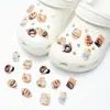 Buraco sapatos acessórios de alta qualidade ervilhas sapatos sapatos flor decorativo fivela diy acessórios jóias chinelos fivela removível sapato fivela