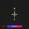 Aretes de Aleación de Titanio F136 con Diseño de Cruz, Tornillos para Cartílago Piercing con Rosca Interna, Joyería para Piercings de Titanio G23