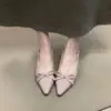 Sapatos de Salto Alto Elegantes Chuyuji com Bico Fino, Couro Envernizado e Salto Anabela, Novo Design Vazado Primavera/Verão