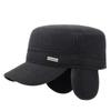 Novos Chapéus de Outono e Inverno para Homens de Meia-Idade e Idosos, Chapéus de Algodão de Outono e Inverno para Idosos, Bonés para Pai e Avô, Top Plano com Proteção para Orelhas e Aquecimento