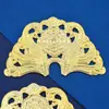 Pieza de Hierro Material para Joyería DIY 88mm Corona de Cabello Pieza de Flor Principal Accesorios para Ropa Triángulo Sólido Pieza de Flor Grande Corona
