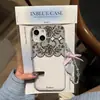 Capa de flor de renda estilo Ins adequada para Apple 17, iPhone 16 Pro Max, novo 15, nicho 14, simples 13