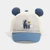 Super Lindo Oso Malla Sombrilla Gorra Bebé 2025 Dibujos Animados Transpirable Niño Gorra de Béisbol Estilo K Sombrero de Protección Solar para Niños