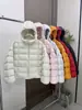 Chamarra corta acolchada Yuyan estilo tijera 90% plumón de pato blanco con capucha, gruesa, para mujer, adelgazante y cálida