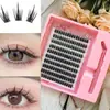 Set de Pestañas Postizas Transfronterizo, Volumen Grande, Pestañas Postizas Estilo Espiga de Trigo, Ligeras, No Irritantes, Versátiles, Aspecto Natural, Dulces y Encantadoras