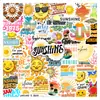 50 Peças de Adesivos Cartoon Sol Curativo Culturais e Criativos Atacado Diário Caderno Mala Copo de Água Adesivos Decorativos