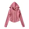 Sudadera con capucha de forro polar Otoño e Invierno Nueva Versátil Ajustada Casual Yoga Deporte Top