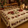 Série de toalhas de mesa de Natal da Temu, mais vendida, com estampas de alta definição de bico-de-papagaio, perfeita para decorações de mesa festivas e uso doméstico