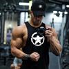 Tamanho Grande Capitão Colete Roupa de Musculação Academia Gola Careca Pequena Treino Esportivo Algodão Escavado Profundo Colete Masculino
