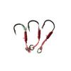15#-8# anzuelo de hierro con púas anzuelo simple Luya con pluma de color anzuelo con púas de níquel negro anzuelo para pesca marítima anzuelo para agua dulce
