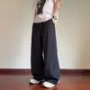 Pantalones anchos holgados, pantalones de hombre tie-dye, pantalones casuales de seda helada estilo pintura a tinta americana, ropa de trabajo para hombre, finos de retazos con corte diagonal para verano