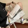 Shorts Masculino de Verão Nova Marca Tendência, Calças Esportivas Bordadas Estilosas, Tamanho Grande Soltos Retos Casuais de Cinco Pontos