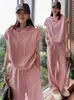 Traje Deportivo Casual de Verano 2026 para Mujer, Holgado Talla Grande, Moderno, Elegante, con Estilo, Conjunto de Dos Piezas