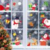 Decoración Navideña de Copo de Nieve Transfronterizo Pegatina para Cristal de Ventana Decoración de Fiesta Navideña Papá Noel Regalo Adhesivo Estático