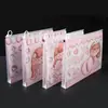 Bolsa transparente gruesa para documentos, bolsa con cremallera de PP, bolsa para archivos, estuche para lápices para estudiantes de primaria y secundaria, bolsa de almacenamiento portátil A4, al por mayor