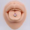 Uña de lengua de láser uña de labio uña de oreja puente de oreja leche DingTalk uña de lengua acero de titanio joyería de piercing corporal hot girl 316L transfronterizo