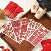 Paquete de Pegatinas 2026 para Sellado del Festival de Primavera, Caja de Embalaje Creativa con Caracteres de Bendición para Embalaje de Año Nuevo y Bodas