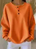 En stock transfronterizo Amazon moda tejido gofre cuello redondo suéter top de corte holgado, nueva colección otoño/invierno 2026, color liso
