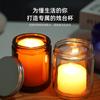 Vaso de Vidrio para Vela Aromática Color Té con Aroma Suave como la Seda Transparente Copa para Vela de Aromaterapia con Tapa Portavelas de Vidrio para Velas de Colores