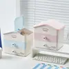 Bonita Caja de Almacenamiento de Escritorio con Forma de Casita, Cajón Apilable de Múltiples Niveles para Escritorio, Oficina, Papelería y Estante de Almacenamiento
