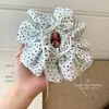 Scrunchie da Moda 2025 Nova Moda Fita de Bolinhas Gaze Scrunchie Prendedor de Cabelo de Nicho de Luxo