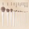 Conjunto de 12 pincéis de maquiagem Yun Ci, pincel para sombra, pincel para blush, pincel para corretivo, pincel para contorno, pincel chanfrado, conjunto completo para iniciantes
