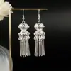 Pendientes de Pavo Real para Minorías Étnicas, Regalos Retro de Plata Miao Estilo Étnico, Accesorios de Pendientes Vintage de Imitación Plata
