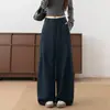 Pantalones acampanados de pierna ancha con pliegues estilo coreano para mujer, novedad otoño 2026, de cintura alta, holgados, adelgazantes, con caída, casuales, tipo traje