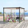 1 pieza nueva mosquitera con patrón de flores impresión digital 3D directo de fábrica decoración dormitorio sala de estar mosquitera con barra para colgar