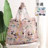 Bolsa de Compras Plegable Portátil para Supermercado Bolsa de Almacenamiento de Comestibles Bolsa de Compras Gruesa de Dibujos Animados Bolso de Mano de Almacenamiento de Gran Capacidad