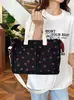 Bolsa Tote Grande de Veludo para Mulheres 2025 Primavera e Verão Nova Floral Leve Grande Capacidade Bolsa Feminina de Veludo
