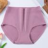 Nueva ropa interior de talla grande para mujer, de algodón, de cintura alta, con realce de cadera, cómoda y transpirable, pantalones cortos triangulares de algodón, venta al por mayor