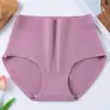 Año del Caballo Talla Grande 100kg Ankara Shorts Rojos Cómodos Algodón Puro Cintura Alta Control de Abdomen Ropa Interior Roja para Mujeres