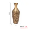 Pez de Latón Saltando sobre el Jarrón de la Puerta del Dragón para Buda Jarrón Puro de Jade Santuario Arreglo Floral de Interior Flores Secas Artesanía Decorativa Adornos