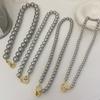 Colar de Pérolas de Cristal Cinza para Mulheres, Corrente para Suéter, Luxo Leve, Nicho, Sensação de Alta Qualidade, Corrente Genuína de Cânhamo para Clavícula, Novo Estilo Outono e Inverno