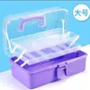 Caja de almacenamiento de tres capas engrosada para estudiantes de arte, caja de herramientas, organizador de escritorio, organizador de papelería, botiquín, caja para pintura y pinceles