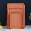 Bandeja de Paja de Trigo Juego de Té para el Hogar Bandeja para Taza de Té Bandeja Rectangular para Frutas Bandeja de Almacenamiento Bandeja para Piezas de Rompecabezas Infantiles