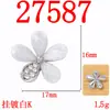 Nuevos Accesorios de Aleación con Flor de Resina de Moda Ojo de Gato Diamante Material para Joyería DIY Flor Pequeña Simple Elegante Versátil