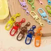 Cierre de Puerta Giratorio en Forma de U de Colores Pintado Broche de Langosta Accesorios para Joyería DIY Colgante para Llavero Hebilla para Colgar Bolsas Muñecas