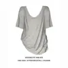 Camiseta Branca com Decote V Solta de Manga Curta para Mulheres, Novo Estilo de Verão, Cor Sólida, Básica, Caimento Relaxado, Emagrecedora, Top Versátil Casual