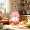 Chaveiro Acrílico Gato Nariz Coriza Original Nova Ilustração Criativa Pingente Gato Fofo Charms de Bolsa de Frutas