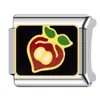 Pulseira Módulo Cereja Italiana Popular de Aço Titânio Transfronteiriça Fruta Aço Inoxidável Joia de Morango Feita à Mão Pulseira Criativa
