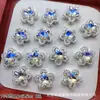 Estrella de Cinco Puntas de Circonio Estrella de Mar Multicolor Ocho Agujeros Flor de Cinco Pétalos Cuentas Espaciadoras Pulsera de Cristal con Cuentas DIY Accesorios para Pulseras y Collares