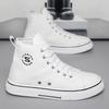Sapatos de lona de cano alto, versão coreana dos novos sapatos da moda para jovens, estilo Harajuku, sapatos casuais confortáveis para todos os gostos, sapatos masculinos no atacado