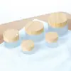 Pote de Creme com Tampa de Madeira Branca no Atacado, Frasco Dosador para Creme Facial, Frasco de Creme para Olhos 5g 10g 15g, Frasco Dosador para Amostras de Beleza, Frete Grátis