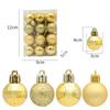 Venta al por mayor de una variedad de conjuntos mixtos de regalo de bolas de Navidad, accesorios de decoración para árboles de Navidad, decoración del hogar, 3 cm, 24 piezas