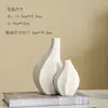 Jarrón Pequeño de Cerámica Negra Retro Chino Adornos Decorativos de Flores Secas para Escritorio de Sala de Estar Mesa de Café Arreglo Floral Zen Gama Alta